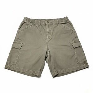 Cabela's Men's Cargo Shorts Size 36 Khaki Tan Cotton Relaxed‎ Fit Hiking Outdoor